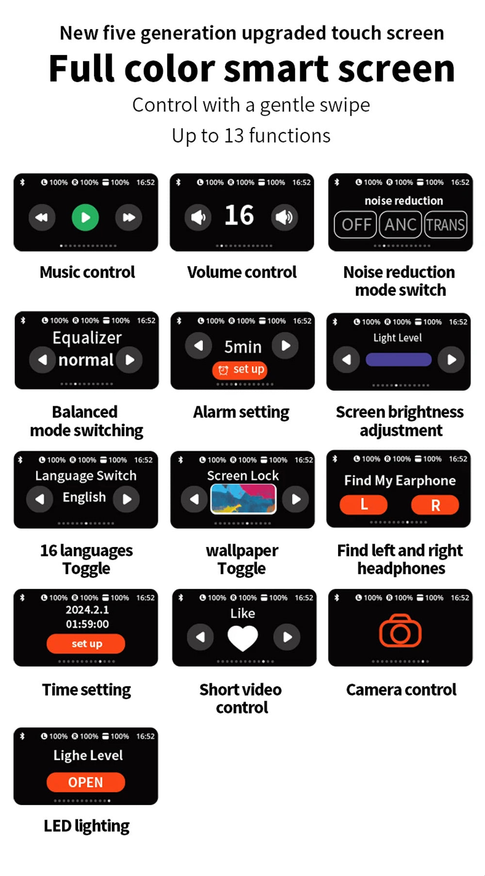 Rolligma - A9 Pro Touch Screen Airpods Pro